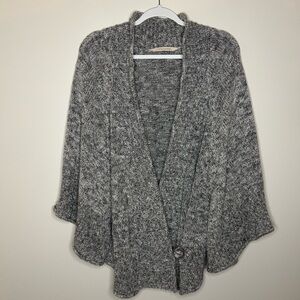Soft Surroundings Cape Style Sweater Gray, Size S/M